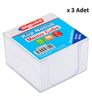 Bigpoint Akrilik Küp Notluk Beyaz 8x8cm x 3 Adet