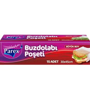 Parex Büyük Boy Buzdolabı Poşeti 15 Adet 30x45 Cm