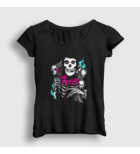 Presmono Kadın Siyah Ghost The Misfits T-Shirt 174797tt