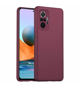 Microsonic Matte Silicone Xiaomi Redmi Note 10 Pro Max Kılıf Mor