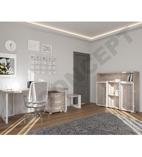 Ntconcept Well Doğal Ahşap Dörtlü Ofis ve Çalışma Odası Takımı