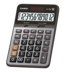CASİO AX-120 B MASA ÜSTÜ HESAP MAKİNESİ 12 HANE METAL YÜZEY