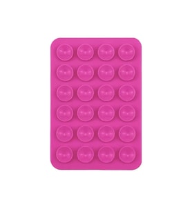 Lexroo Kare Öpücüklü 03 Çift Taraflı Silikon Tutucu 5,50cm x 8cm - Koyu Pembe
