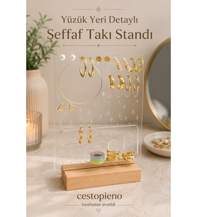Şeffaf Takı Standı, Yüzük ve Takılar İçin Şık Saklama Çözümü