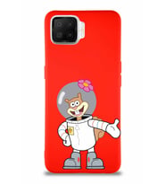 Oppo A73 Soft Premier Kapak Sandy Tasarımlı Silikon Kılıf - Kırmızı (Şeffaf)