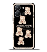 Vivo Y36 Kapak HD Renkli Dizayn Silikon Kılıf - Lucky Bear