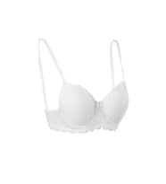 Ebru Kadın Slikonlu Boş Dantelli Sütyen E-1104 - Beyaz - 75 (Beyaz)