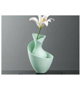 Alvera Bold Vazo – 3D Baskı Akışkan Formlu Dekoratif Vazo-Mint
