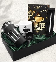Özel Tasarım Kupa & Özel Tasarım Defter & French Press & Kişiye Özel Touch Pen Kalem Hediye Seti