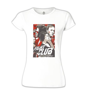 Fight Club Beyaz Bayan Tshirt