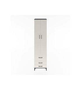 Hyperion Dolap 5 Raflı 3 Çekmeceli 2 Kapaklı 60x44x243 Antrasit-Aytaşı