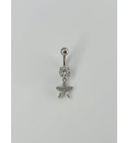 Çiçek Detaylı Göbek Piercing - Pg0045