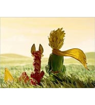 Küçük Prens ve Tilki Sayılarla Boyama Seti 40x50 cm (Tuvale Gerili)