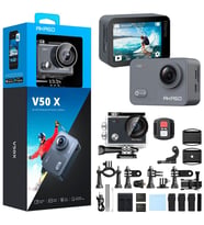 Akaso V50X 4K 30Fps Aksiyon Kamera ve Süper Aksesuar Seti (Akaso Türkiye 2 Yıl Garantili)
