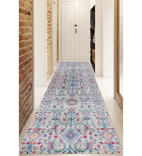 Dijital Baskılı Kaymaz Taban Yıkanabilir Modern Yolluk Ve Koridor Halısı NDU-HT-755 (Çok Renkli)