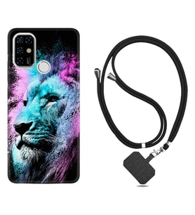 Casper E30 F20 X20 Kılıf Boyun Askılı Silikon Pink Blue Leon 1603