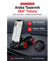 360 Derece Dönebilen Ayarlanabilir Araç İçi Araba Telefon Tutucu