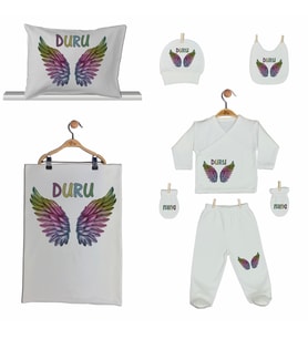 Pia Baby Gl 2207 İsme Özel Yastık Battaniye Zıbın Set