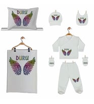 Pia Baby Gl 2207 İsme Özel Yastık Battaniye Zıbın Set