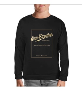 Eric Clapton and His Band Siyah Çocuk Sweatshirt