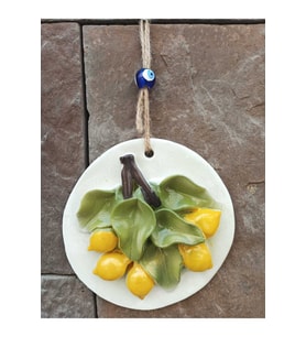 Dekoratif Polyester  Duvara Asmalı Tekli Nazarlık Limon