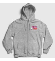 Presmono Unisex Gri Logo Anime Jojo Fermuarlı Kapüşonlu Sweatshirt 322777tt (Gri)