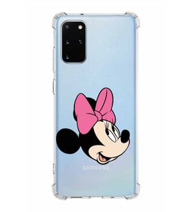Samsung Galaxy S20 Plus  Köşe Korumalı Antişok Kapak Minnie Mouse Tasarımlı Şeffaf  Kılıf