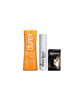 Durex Play Sıcak Dokunuş Bay Bayan Uyarıcılı Jel 100 ml + Black Berry GeciktirmeyeSprey + Hediye