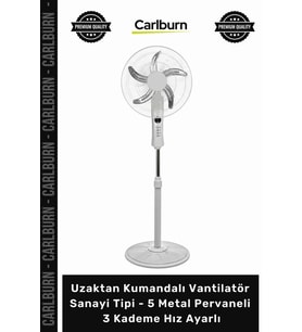 #Vantilatör Uzaktan Kumandalı Vantilatör Sanayi Tipi 5 Metal Pervaneli 3 Kademe Hız Ayarlı