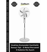 #Vantilatör Uzaktan Kumandalı Vantilatör Sanayi Tipi 5 Metal Pervaneli 3 Kademe Hız Ayarlı
