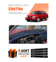 VOLKSWAGEN VENTO (1992-1998) Uyumlu Torpido Koruma Örtüsü Oto Kılıfı - Siyah Mavi