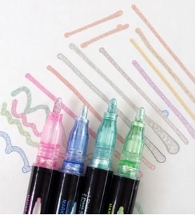 12 Renk Gümüş Yaldızlı Marker Set