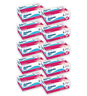 Dolphin Pudrasız Vinil Vinyl Tek Kullanımlık Eldiven Şeffaf Large Büyük Boy - 100'lü 10 Paket