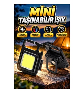 Mıknatıslı Parlak COB LED Mini Taşınabilir Fener 3 Fonksiyonlu Şarj Edilebilir