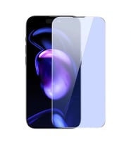 Baseus iPhone 15 Pro Full Koruma Anti Mavi Işık Tempered Cam Ekran Koruyucu 2 Adet - GLST4899-117 (Şeffaf)