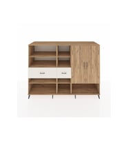 Kronos Dolap 10 Raflı 2 Çekmeceli 2 Kapaklı 220x59x163 Çam-Çam/Aytaşı