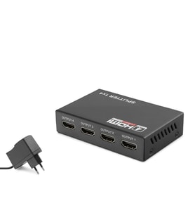Hdmi Splitter 1080P 3D 1 In 4 Out - Siyah HDX1286