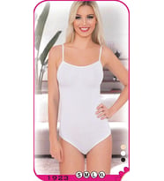 Beyaz Kadın İnce Askılı Body Günlük İç Giyim S-XL 1923