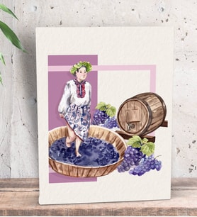 BK Gift Şarap Tasarımlı Dekoratif Mini Kanvas Tablo 15x20cm-9