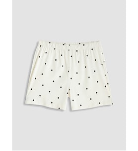 LCW DREAM Ekru Puantiyeli Kadın Şort Pijama Alt