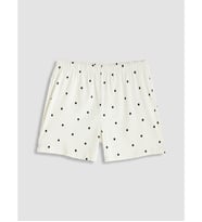 LCW DREAM Ekru Puantiyeli Kadın Şort Pijama Alt