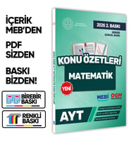 2026 YKS-AYT MEBİ-OGM Matematik Pratik Konu Özet Kitabı RENKLİ A4 Boyut Görsel Destekli BASKI ÜCRETİ