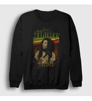 Presmono Unisex Siyah Rebel Bob Marley Sweatshirt 265687tt