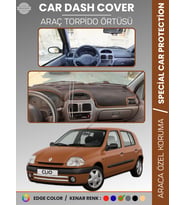 RENAULT CLIO 2 EKRANLI (2001-2012) Torpido Örtüsü Ön Göğüs Koruma Torpido Koruma Araca Özel