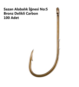 Effe Sazan Alabalık İğnesi No:5 Bronz Delikli Carbon 100 Adet 92666-5
