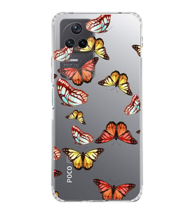 PrintiFy Xiaomi Poco F4 ile Uyumlu 1mm Slim Fit Water Color 2 Baskılı Şeffaf  Kılıf