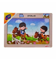 ONY-85-86-87-88 Ahşap Eğitici Puzzle Sporlar -Onyıl