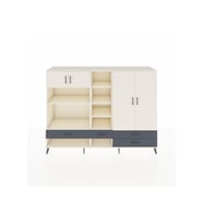 Hyperion Dolap 12 Raflı 4 Çekmeceli 4 Kapaklı 220x44x163 Aytaşı-Aytaşı/Antrasit