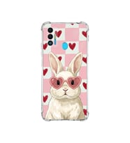 PrintiFy Tecno Spark 7 ile Uyumlu Pembe Pötikare Serisi Pembe Zıpzıp Tasarımlı Uv Baskılı Köşe Korumalı Antişok Kılıf