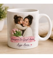 Kişiye Özel Fotoğraflı Porselen Anne Kupası